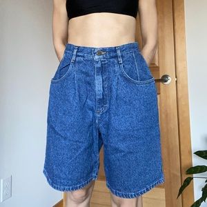 Vintage high waisted Lee long denim shorts/jorts
